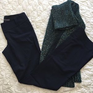 2L Navy Cassidy Fit dress pants from the Limited